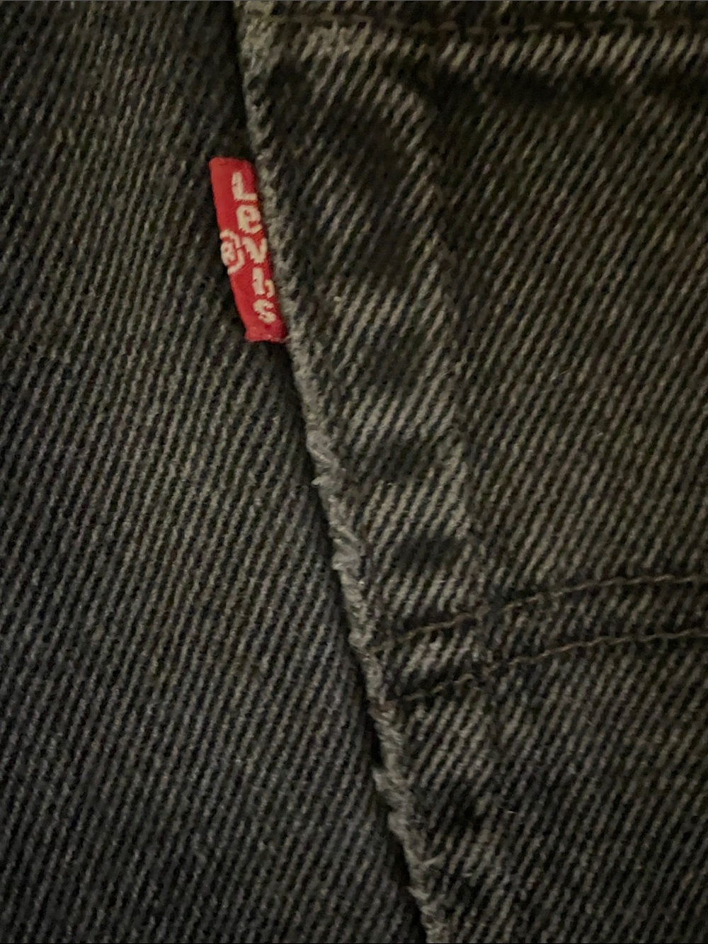 Men’s EUC VINTAGE LEVI’S 505 Reg Straight Sz  34/32 faded blk & grey faded Jeans - Picture 4 of 10